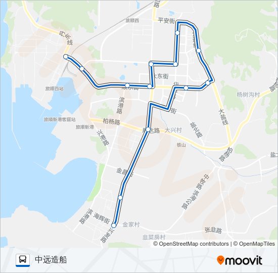 旅顺口1路(开发区) Bus Line Map