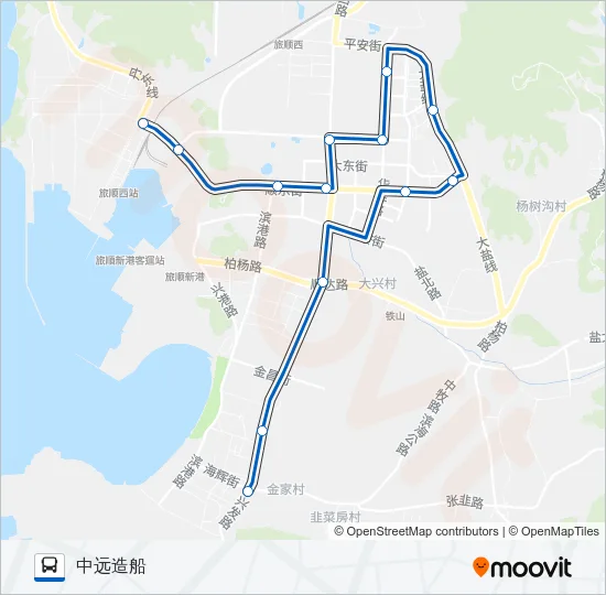 旅顺口1路(开发区) Bus Line Map
