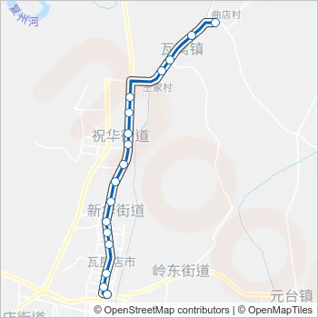 瓦房店1路大冶轴三厂 Bus Line Map