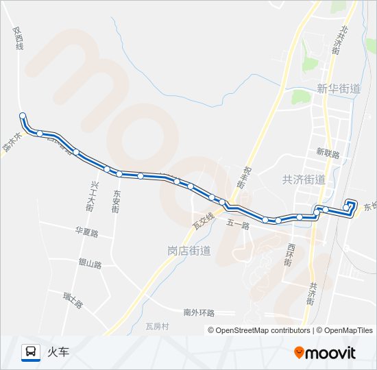 公交瓦房店3汽车分公司路的线路图