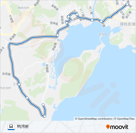 公交旅顺口14早间加车1路的线路图