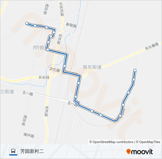 瓦房店9路芳园新村二站 bus Line Map