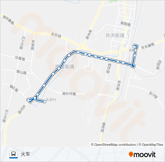瓦房店5路瓦冶轴集团公司 bus Line Map