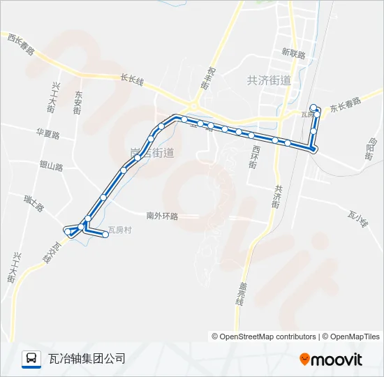 瓦房店5路瓦冶轴集团公司 Bus Line Map