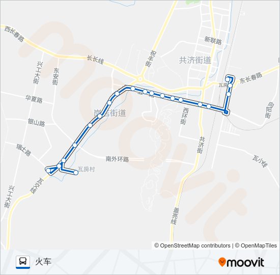 瓦房店5路瓦冶轴集团公司 Bus Line Map
