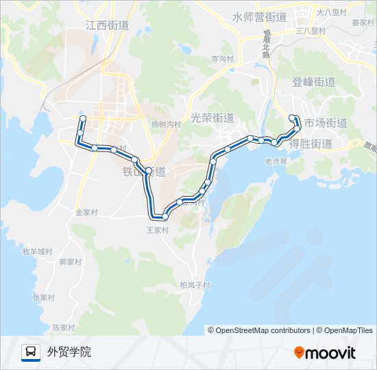 旅顺口19路(文家村加车) Bus Line Map