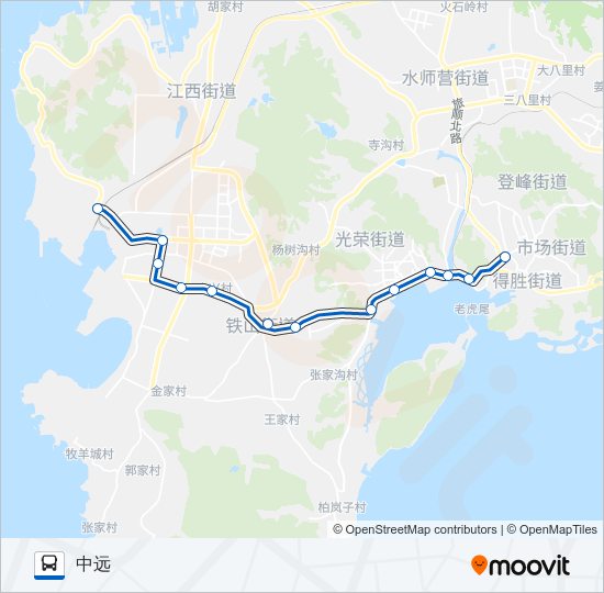 旅顺口19路(中远造船加车) bus Line Map