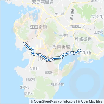 旅顺口19路(中远造船加车) Bus Line Map