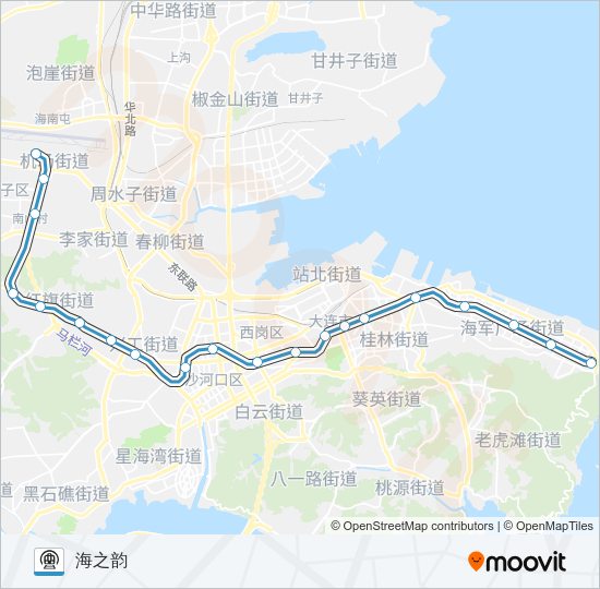 地铁2号路的线路图