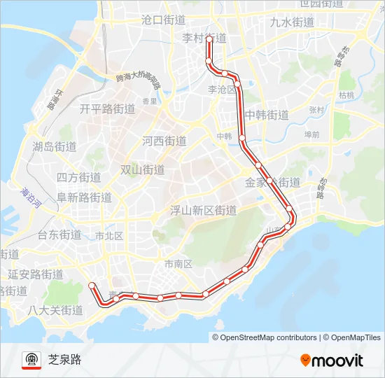 2号线 Metro Line Map