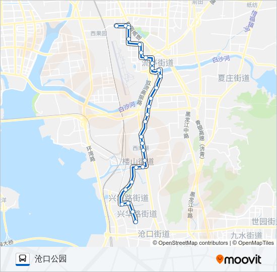 公交101路的线路图