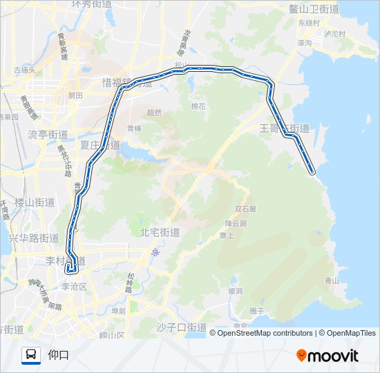 公交109路的线路图