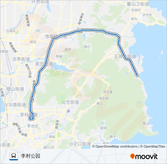 公交109路的线路图