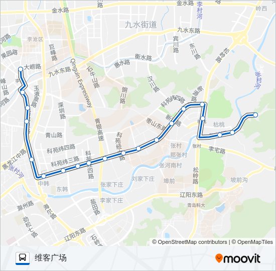 公交114路的线路图