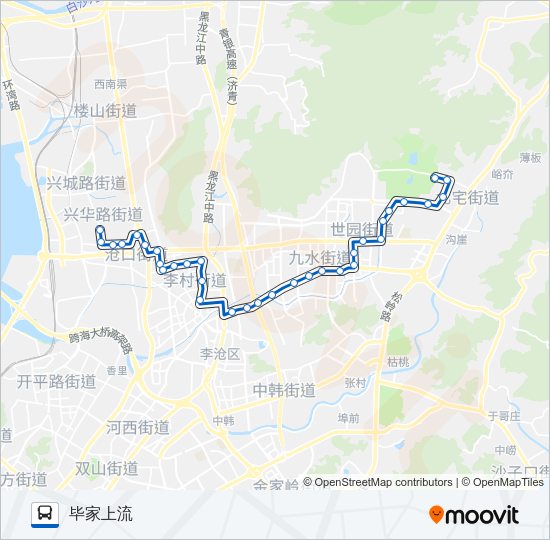公交128路的线路图