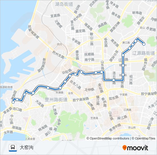 公交211路的线路图