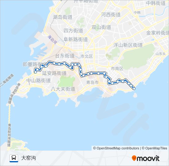 公交222路的线路图