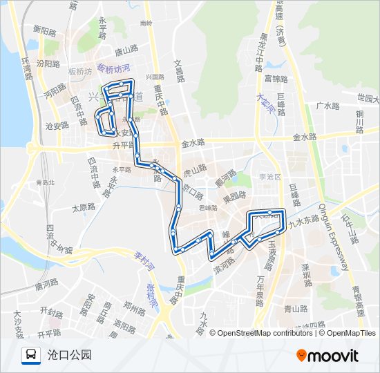 公交233路的线路图