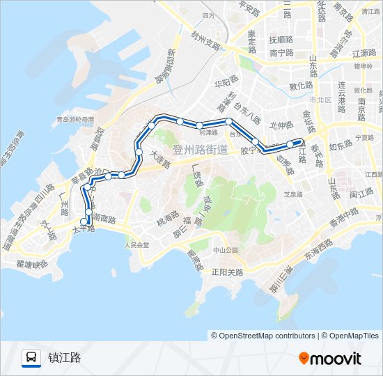 公交2电车路的线路图