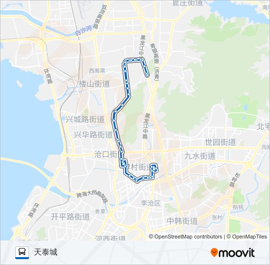 公交327路的线路图