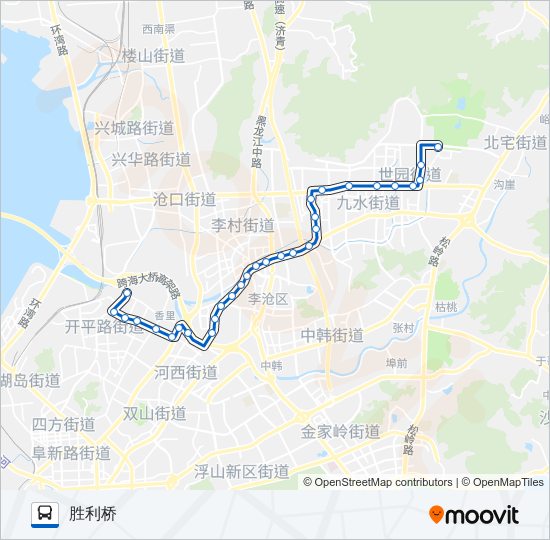 公交390路的线路图