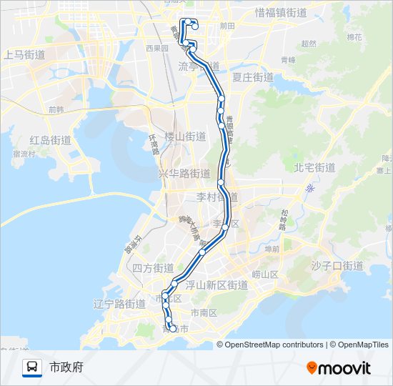 公交502路的线路图