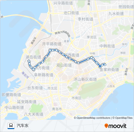 公交609路的线路图