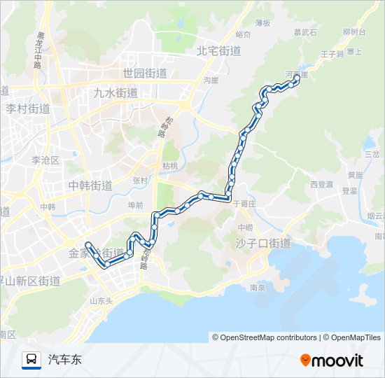 公交621路的线路图