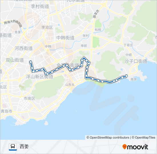 公交629路的线路图