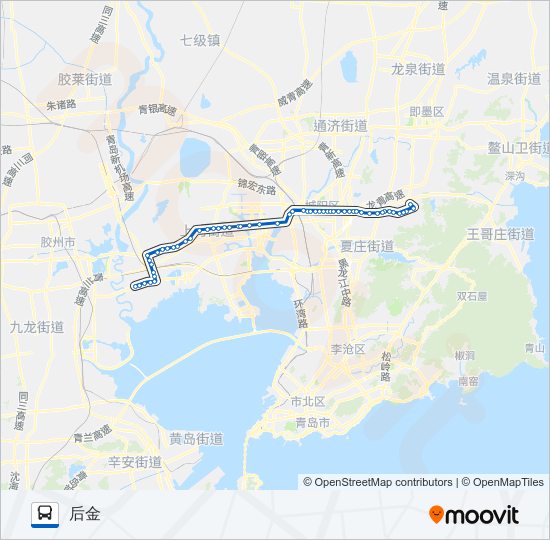 公交901路的线路图