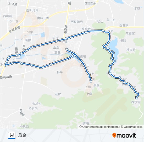 公交921路的线路图