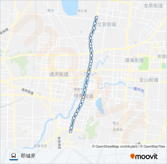 公交即墨1路的线路图