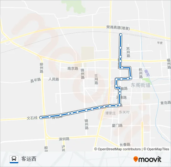 平度6路 Bus Line Map