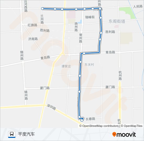 公交平度8路的线路图