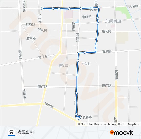 平度8路 Bus Line Map