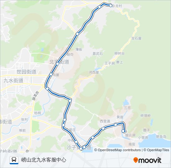 公交旅游5路的线路图