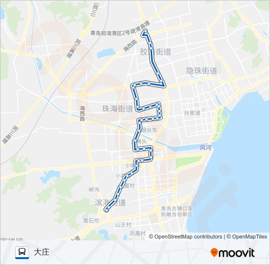 公交胶南7路的线路图