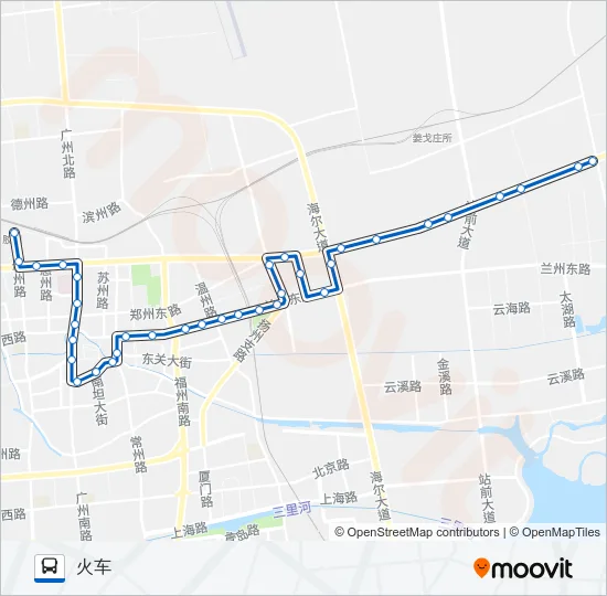 胶州1路 Bus Line Map