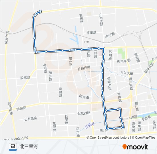 胶州3路 bus Line Map