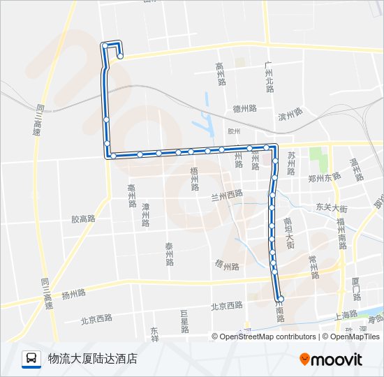 胶州3路 Bus Line Map