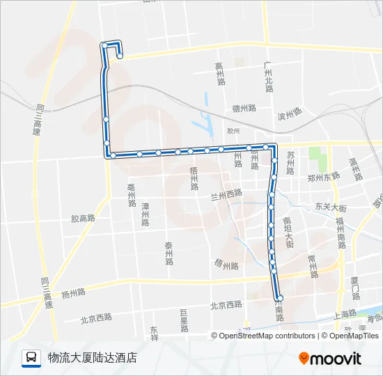 胶州3路 Bus Line Map
