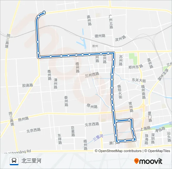 胶州3路 Bus Line Map