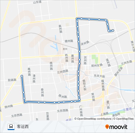 胶州5路 bus Line Map