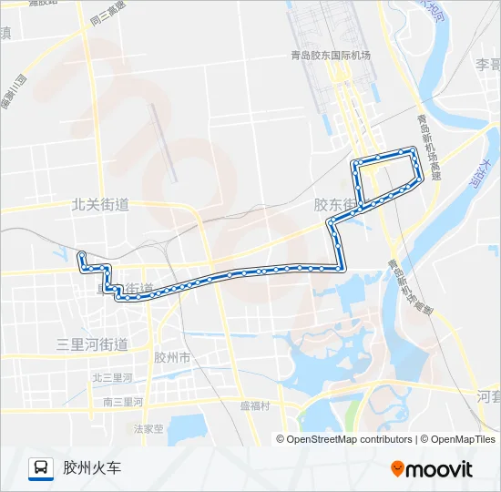 胶州6路 Bus Line Map