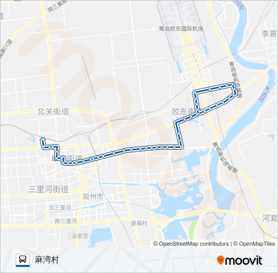 胶州6路 Bus Line Map