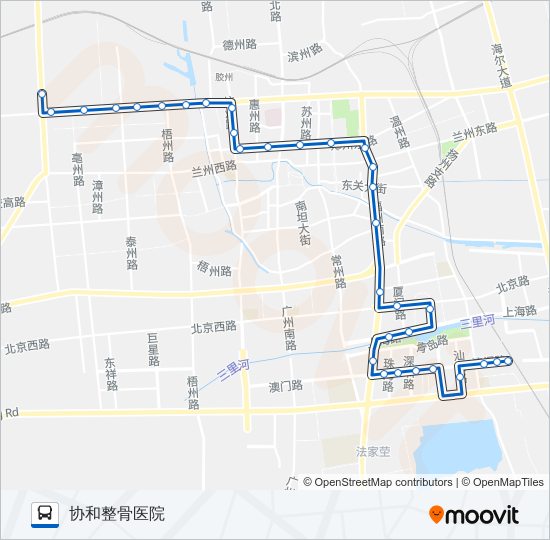 胶州7路 bus Line Map