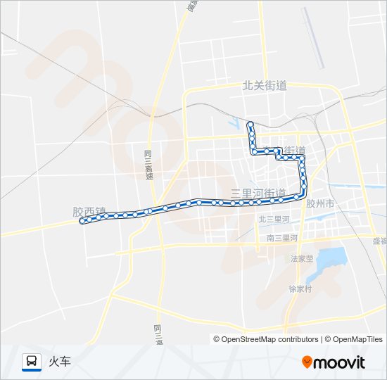 胶州8路 bus Line Map