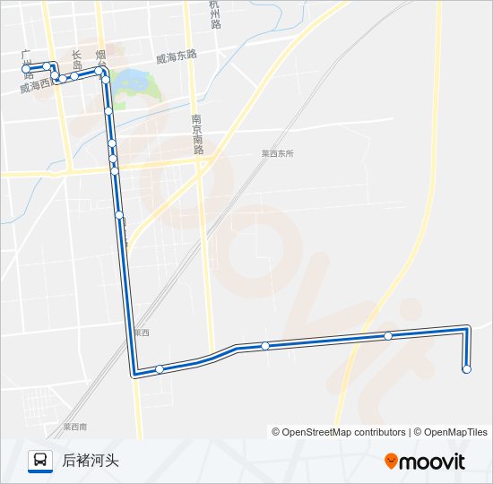 莱西2路 bus Line Map