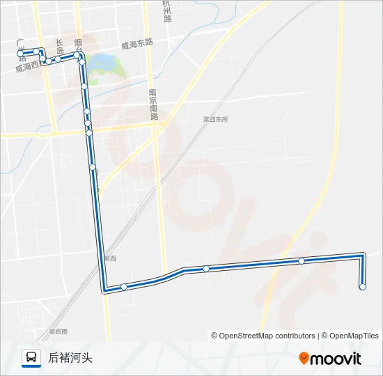 莱西2路 Bus Line Map
