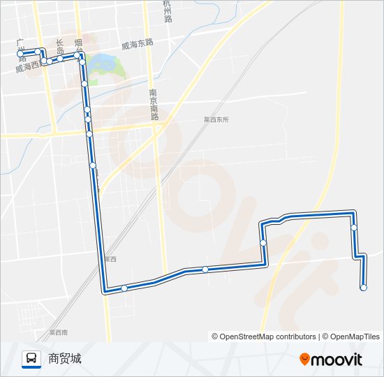 莱西2路 Bus Line Map